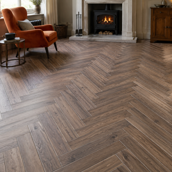 Клеевая LVT плитка елочкой Aquafloor Паркет клеевой (Parquet Glue) AF2510PG