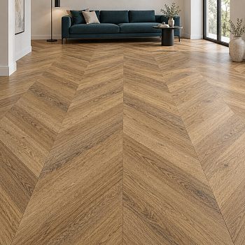 Кварцвиниловая плитка Alpine Floor Альпийский шеврон (Chevron Alpine) Дуб Буна ECO 18-15 MC