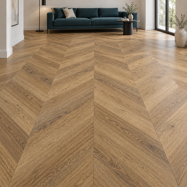 Кварцвиниловая плитка Alpine Floor Альпийский шеврон (Chevron Alpine) Дуб Буна ECO 18-15 MC