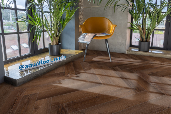 Клеевая LVT плитка елочкой Aquafloor Parquet Glue AF2520PG