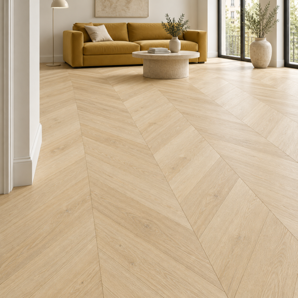 Кварцвиниловая плитка Alpine Floor Альпийский шеврон (Chevron Alpine) Тёплый Caldo ECO 18-20 MC