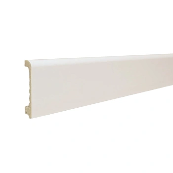 Плинтус напольный P2-W (гладкий) (2,4 м) белый, глянцевый