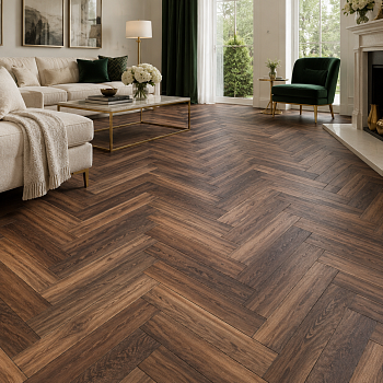 Кварцвиниловая плитка елочкой Aquafloor Паркет плюс (Parquet Plus) AF6021PQN