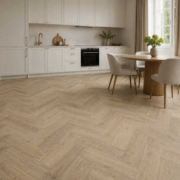 Кварцвиниловая плитка (Елочка) Alpine Floor Легкий паркет (Light Parquet) ECO 13-3 Дуб Ваниль Селект