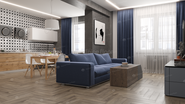 Клеевая кварцвиниловая плитка Alpine Floor Parquet LVT Дуб Исида ECO 16-15