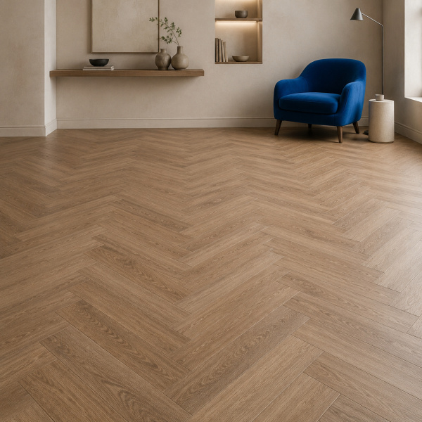 Кварцвиниловая плитка (Елочка) Alpine Floor Легкий паркет (Light Parquet) Дуб Фафнир ЕСО 13-16