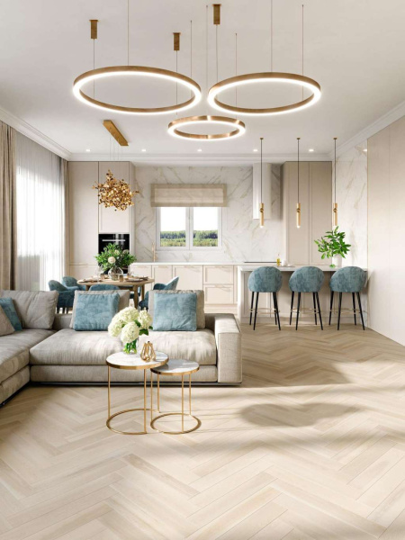 Паркетная доска ESTA Ash HB Elegant Frost Ivory Pores 24010