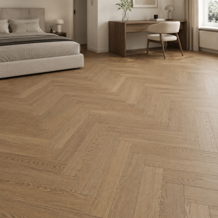 Кварцвиниловая плитка (Елочка) Alpine Floor Легкий паркет (Light Parquet) Дуб Селена ЕСО 13-32