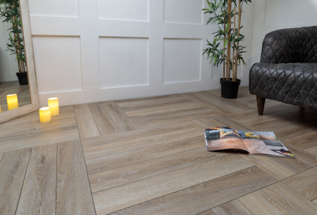 Кварцвиниловая плитка елочкой Aquafloor PARQUET+ AF6018PQ