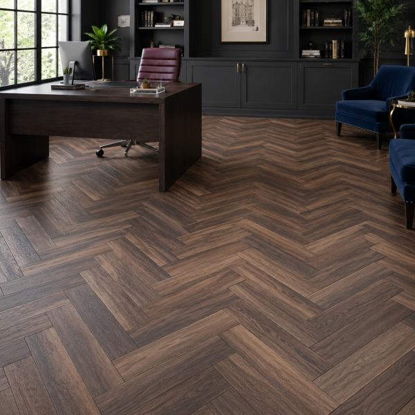 Кварцвиниловая плитка елочкой Aquafloor Паркет плюс (Parquet Plus) AF6021PQN