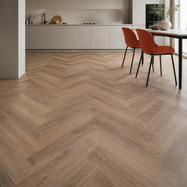 Кварцвиниловая плитка (Елочка) Alpine Floor Легкий паркет (Light Parquet) Дуб Фафнир ЕСО 13-16