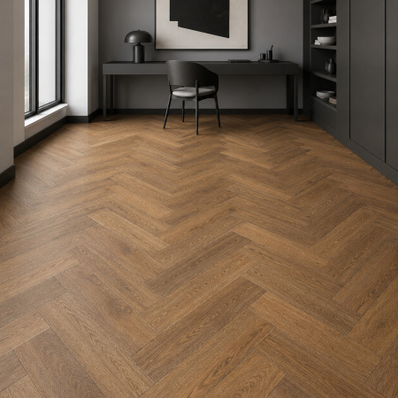 Кварцвиниловая плитка (Елочка) Alpine Floor Легкий паркет (Light Parquet) Дуб Капелла ЕСО 13-31