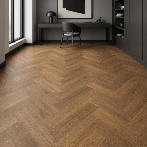 Кварцвиниловая плитка (Елочка) Alpine Floor Легкий паркет (Light Parquet) Дуб Капелла ЕСО 13-31