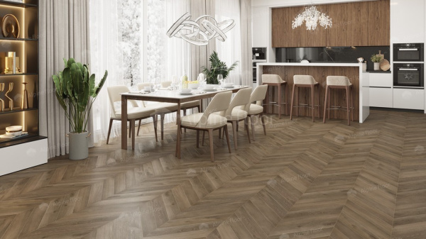 Кварцвиниловая плитка Alpine Floor Chevron LVT ECO 20-4 Дуб Насыщенный