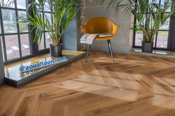 Клеевая LVT плитка елочкой Aquafloor Parquet Glue AF2516PG