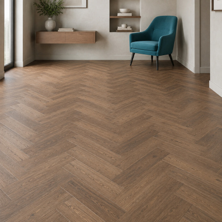 Кварцвиниловая плитка (Елочка) Alpine Floor Легкий паркет (Light Parquet) Дуб Альферац ЕСО 13-22