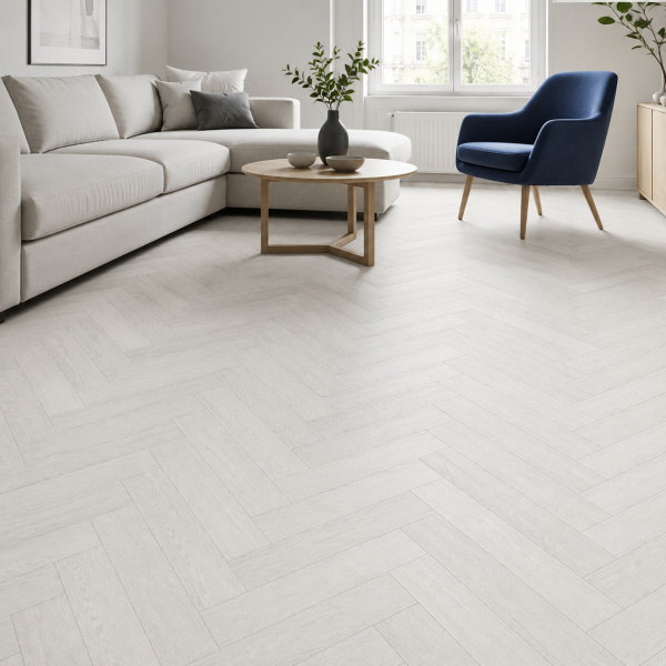 Кварцвиниловая плитка (Елочка) Alpine Floor Легкий паркет (Light Parquet) ECO 13-6 Дуб Зимний Лес