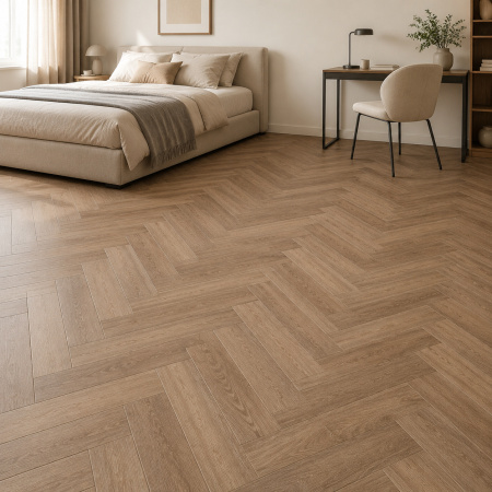 Кварцвиниловая плитка (Елочка) Alpine Floor Легкий паркет (Light Parquet) Дуб Фафнир ЕСО 13-16