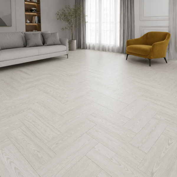 Кварцвиниловая плитка (Елочка) Alpine Floor Легкий паркет (Light Parquet) ECO 13-4 Дуб Арктик