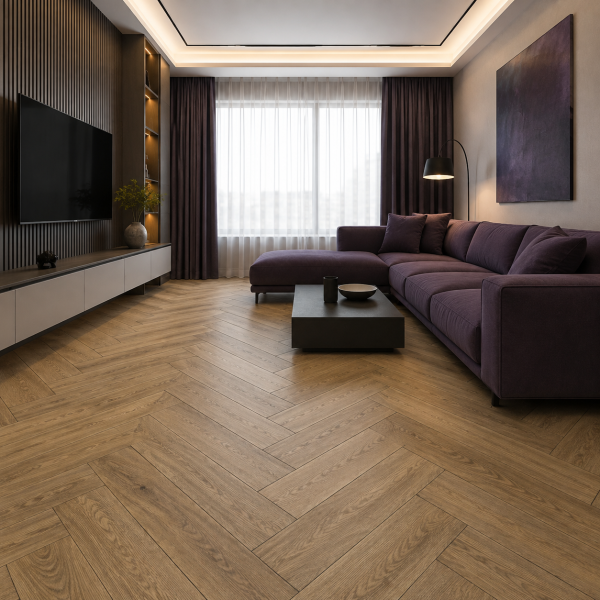 Клеевая LVT плитка елочкой Aquafloor Паркет клеевой (Parquet Glue) AF2504PG