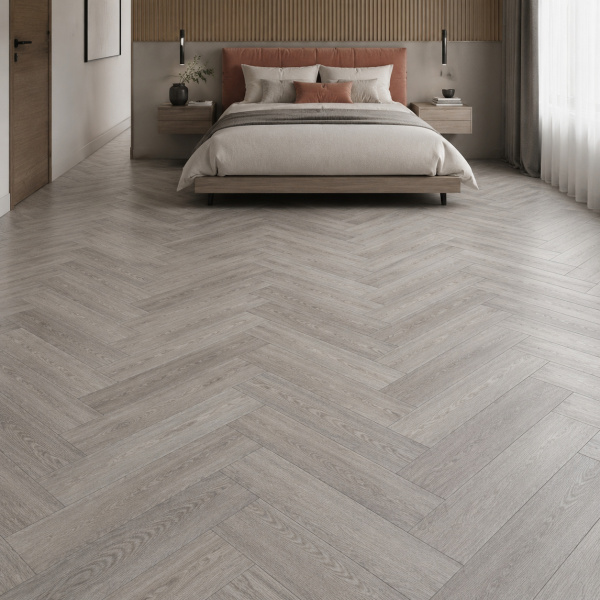 Кварцвиниловая плитка (Елочка) Alpine Floor Легкий паркет (Light Parquet) Дуб Лейтена ЕСО 13-18
