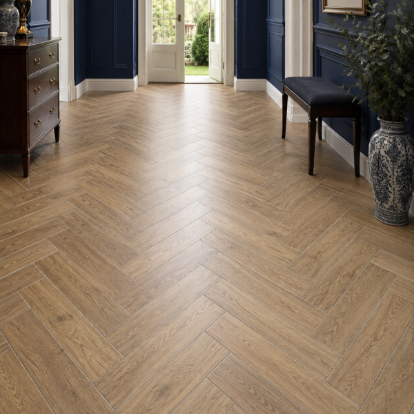 Клеевая LVT плитка елочкой Aquafloor Паркет клеевой (Parquet Glue) AF2515PG