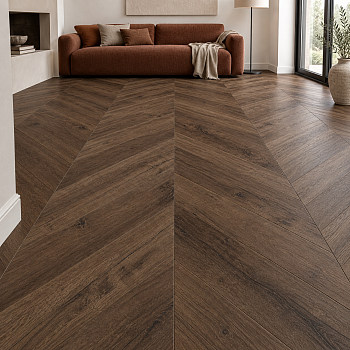 Кварцвиниловая плитка Alpine Floor Альпийский шеврон (Chevron Alpine) Кофейный дуб Мокка ECO 18-12 MC