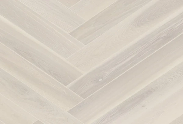 Паркетная доска ESTA Ash Chevron Elegant Frost Ivory Pores 25002