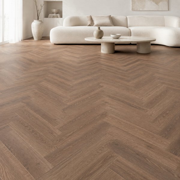 Кварцвиниловая плитка (Елочка) Alpine Floor Легкий паркет (Light Parquet) Дуб Альферац ЕСО 13-22