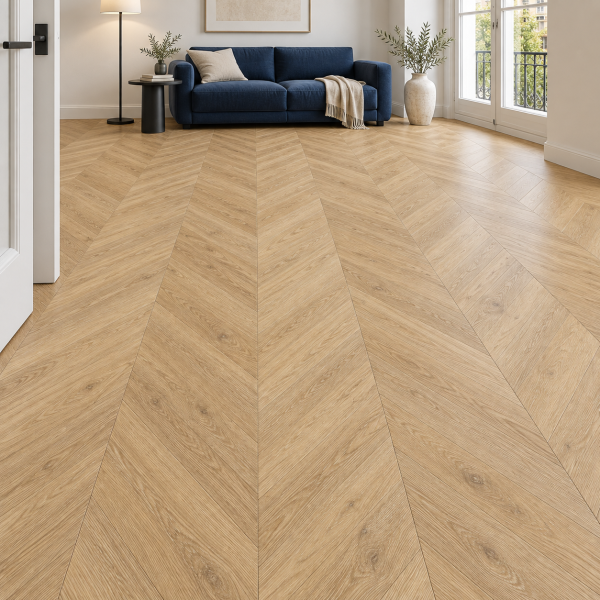 Кварцвиниловая плитка Alpine Floor Альпийский шеврон (Chevron Alpine) ECO 18-2 Дуб Ваниль Селект