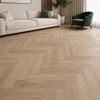 Кварцвиниловая плитка (Елочка) Alpine Floor Легкий паркет (Light Parquet) ECO 13-3 Дуб Ваниль Селект