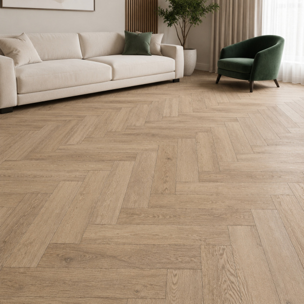 Кварцвиниловая плитка (Елочка) Alpine Floor Легкий паркет (Light Parquet) ECO 13-3 Дуб Ваниль Селект