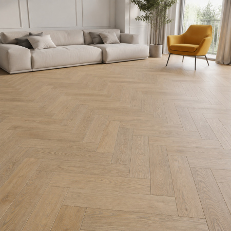 Кварцвиниловая плитка (Елочка) Alpine Floor Легкий паркет (Light Parquet) Дуб Хатиса ЕСО 13-27
