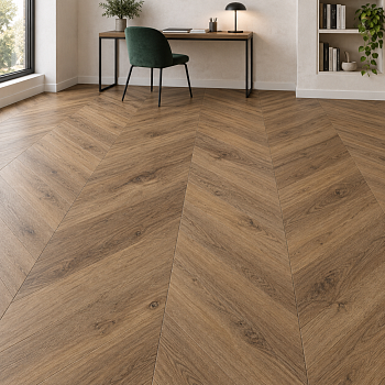 Кварцвиниловая плитка Alpine Floor Альпийский шеврон (Chevron Alpine) ECO 18-4 Дуб Насыщенный
