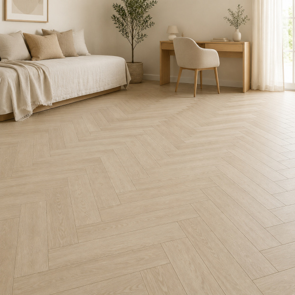 Кварцвиниловая плитка (Елочка) Alpine Floor Легкий паркет (Light Parquet) Дуб Адара ЕСО 13-14