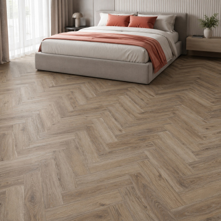 Кварцвиниловая плитка (Елочка) Alpine Floor Легкий паркет (Light Parquet) Дуб Синистра ЕСО 13-17