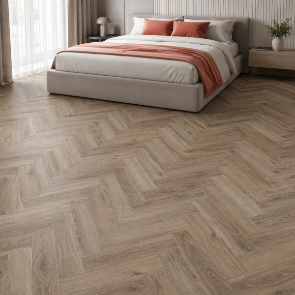 Кварцвиниловая плитка (Елочка) Alpine Floor Легкий паркет (Light Parquet) Дуб Синистра ЕСО 13-17