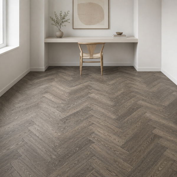 Кварцвиниловая плитка (Елочка) Alpine Floor Легкий паркет (Light Parquet) ECO 13-8 Венге Грей