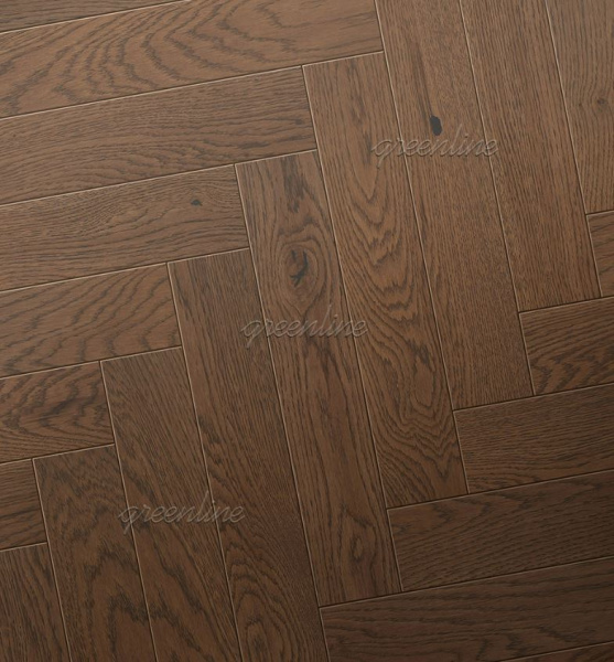 Инженерная доска Greenline EXTRA (английская ёлка) 703 Дуб Триумф