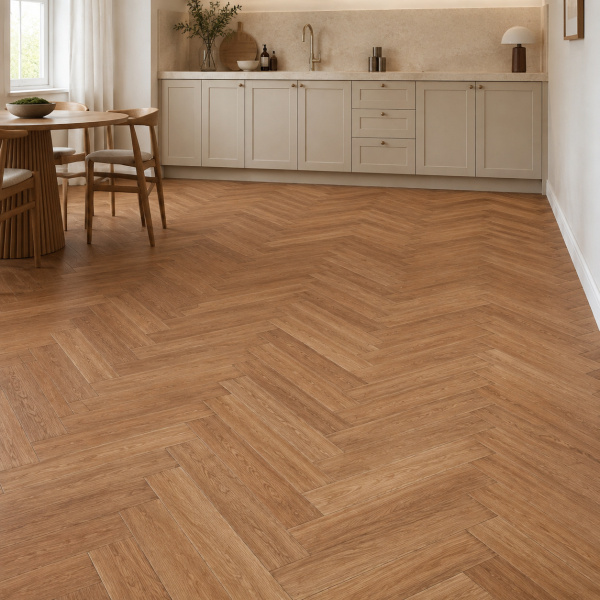 Кварцвиниловая плитка (Елочка) Alpine Floor Легкий паркет (Light Parquet) ECO 13-2 Дуб Royal