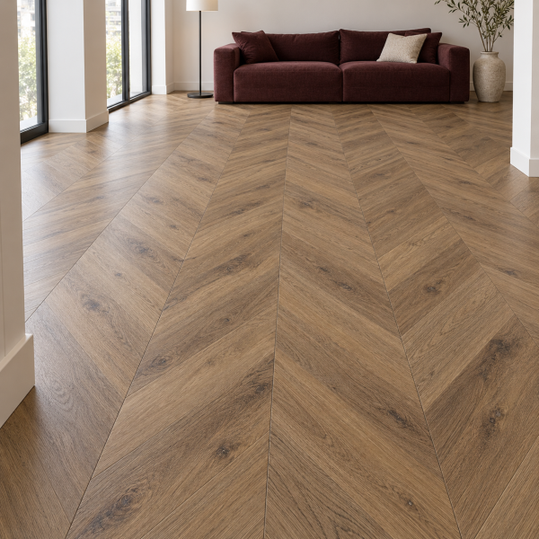 Кварцвиниловая плитка Alpine Floor Альпийский шеврон (Chevron Alpine) ECO 18-4 Дуб Насыщенный