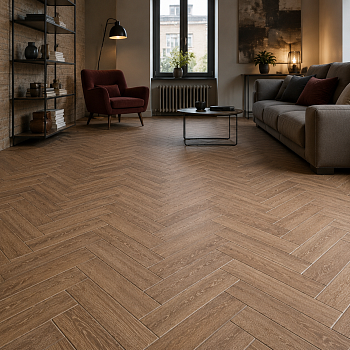 Клеевая LVT плитка елочкой Aquafloor Паркет клеевой (Parquet Glue) AF2508PG