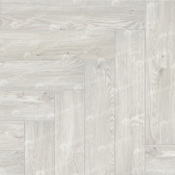 Кварцвиниловая плитка (Елочка) Alpine Floor PARQUET LIGHT ECO 13-11 Снежный