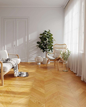 Паркетная доска ESTA Oak Chevron AB Extra Matt 15285