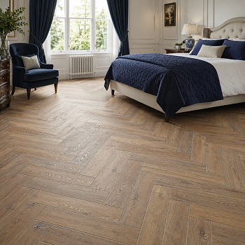 Клеевая LVT плитка елочкой Aquafloor Паркет клеевой (Parquet Glue) AF2509PG