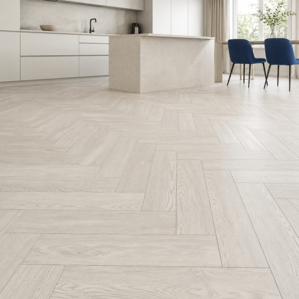 Кварцвиниловая плитка (Елочка) Alpine Floor Легкий паркет (Light Parquet) ECO 13-9 Голубой Лес