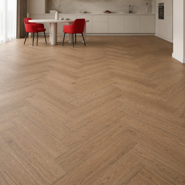 Кварцвиниловая плитка (Елочка) Alpine Floor Легкий паркет (Light Parquet) Дуб Селена ЕСО 13-32