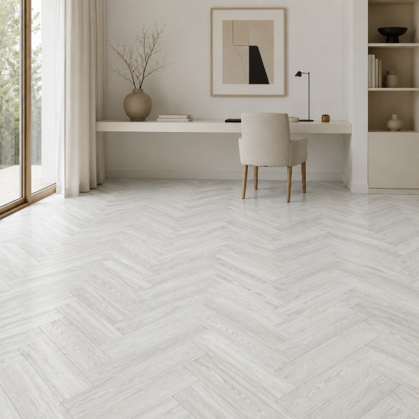 Кварцвиниловая плитка (Елочка) Alpine Floor Легкий паркет (Light Parquet) ECO 13-4 Дуб Арктик